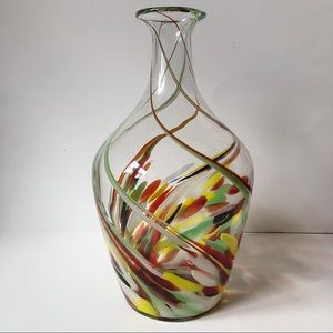 Glass vase.